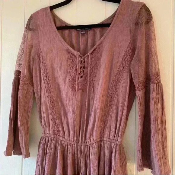 American Eagle Boho Peasant Mini Dress Size Small - Picture 6 of 11